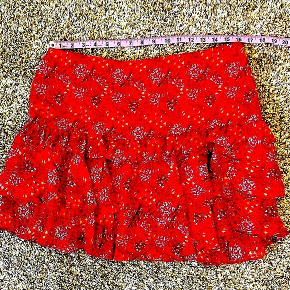 Rebecca Minkoff Floral Tiered, Mini Skirt Size (M) DESIGNER ✅ - Picture 8 of 13